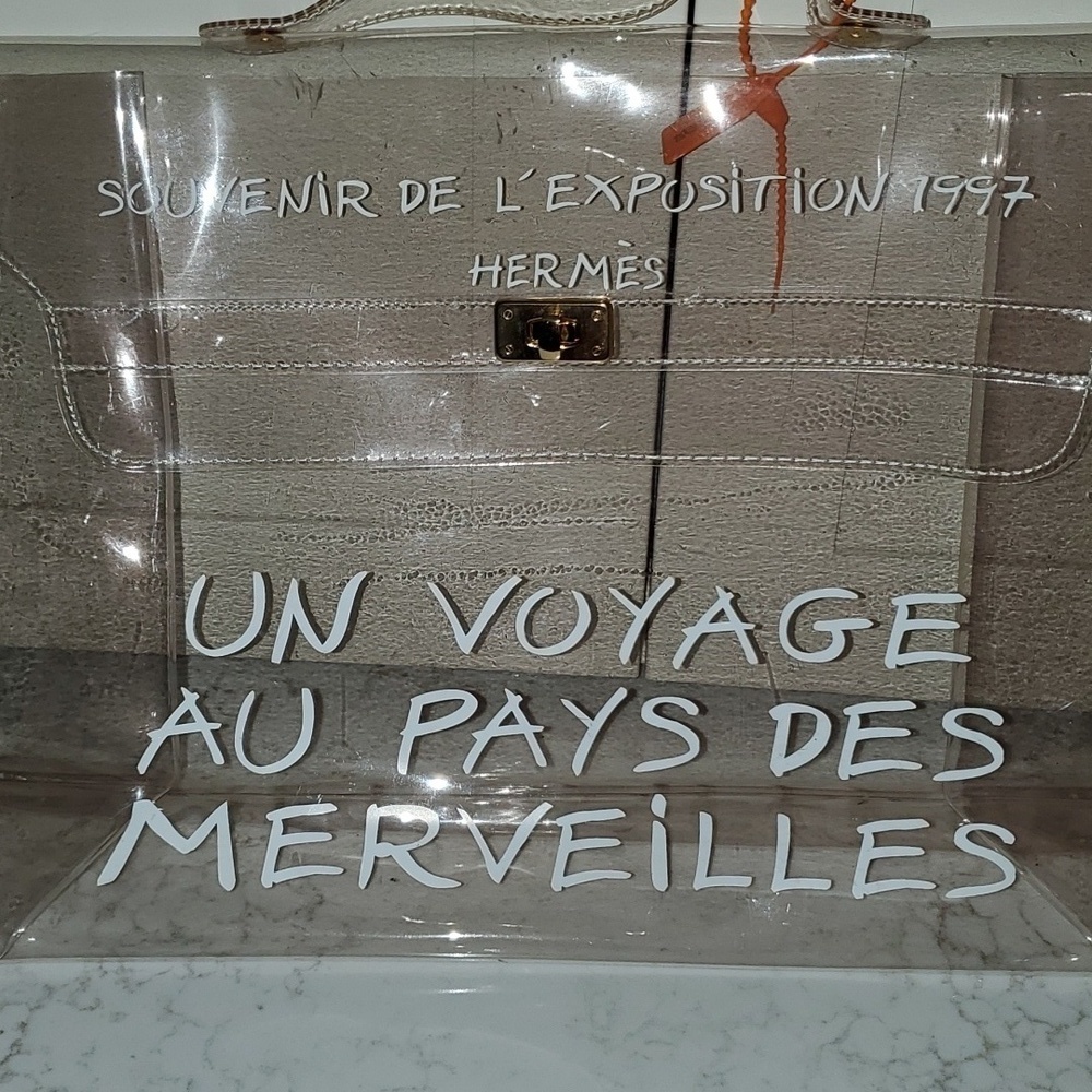 Hermes Vintage Vinyl Clear Kelly Bag Purse - Picture 16 of 16